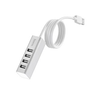 Redukce USB-A to USB-A - Hoco, HB1 USB Hub Silver