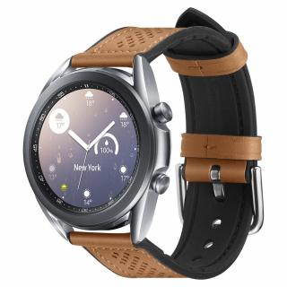 Řemínek pro Samsung Galaxy Watch 40mm / 41mm / 42mm / 44mm / 46mm - Spigen, Retro Fit Brown