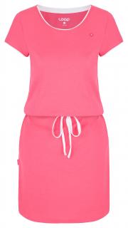 BESIE dámské sportovní šaty růžová | bílá L