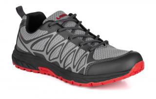 BIRKEN pánské outdoorové boty šedá | červená 46