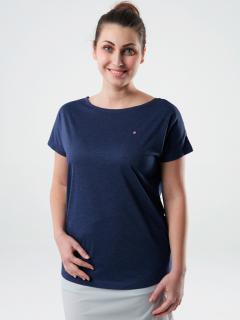 BRESIE dámské triko modrá žíhaná | růžová XL