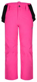 FUXI dětské lyžařské kalhoty růžová | černá 128