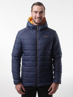 IRDOS pánská zimní bunda do města modrá | oranžová XL