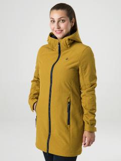 LECIKA dámský softshell kabát žlutá žíhaná | modrá L
