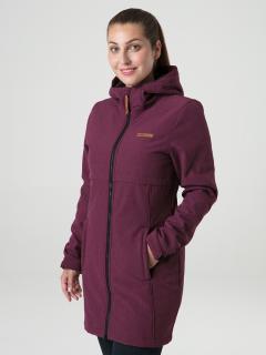 LECOVA dámský softshell kabát fialová žíhaná | černá L