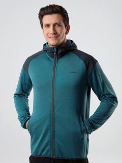 MOET pánský sportovní svetr zelená žíhaná L