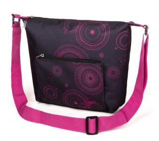 SONEA módní kabelka černá | růžová V15J