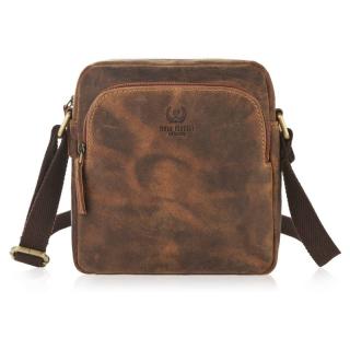 Dámská crossbody přes rameno vintage PAOLO PERUZZI; hnědá