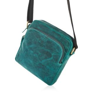 Dámská crossbody přes rameno vintage PAOLO PERUZZI; tyrkysová