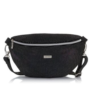 Dámská módní crossbody ledvinka PAOLO PERUZZI; černá