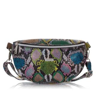 Dámská módní crossbody ledvinka PAOLO PERUZZI; had