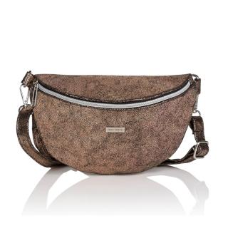 Dámská módní crossbody ledvinka PAOLO PERUZZI; hnědá