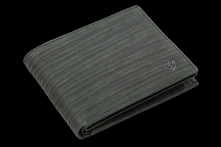 Pánská kožená peněženka ve stylu BAMBOO 2 - česká výroba; černá