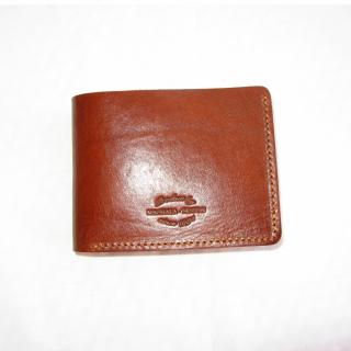 Pánská ručně šitá peněženka z pravé kůže KORZAR - česká výroba; hnědá