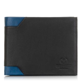 Velká pánská peněženka z pravé kůže a ochranou RFID značky PERUZZI; modrá