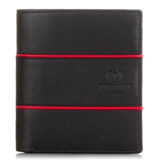 Vertikální kožená peněženka PAOLO PERUZZI; červená