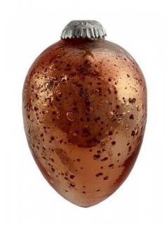 Dekorace - velikonoční vejce Manolo, meruňkové, skleněné