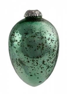 Dekorace - velikonoční vejce Manolo, zelené sklo