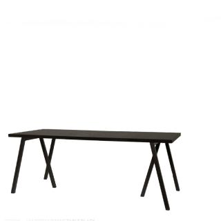 Jídelní stůl černý -  dubový - 200x76 cm