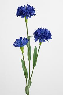 Umělá květina - Chrpa modrá 3 květy