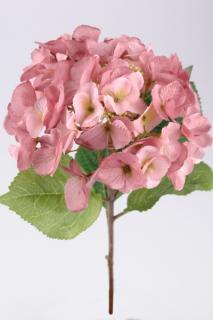 Umělá květina - Hortenzie růžová 40cm
