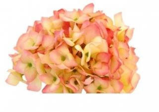 Umělá květina - Hortenzie růžová / krémová 60cm