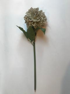 Umělá květina - Jiřina bílá zasněžená