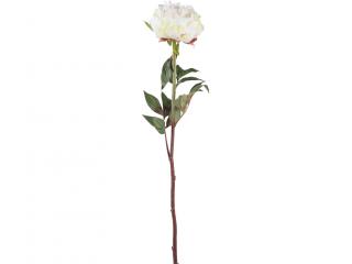 Umělá květina - Pivoňka jednokvětá bílá 69cm