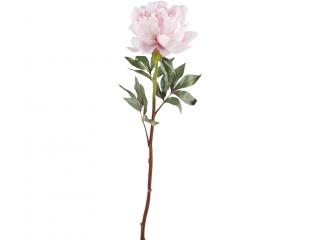 Umělá květina - Pivoňka jednokvětá světle růžová 70cm