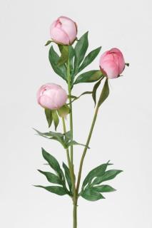 Umělá květina - Pivoňka poupata růžová 40cm