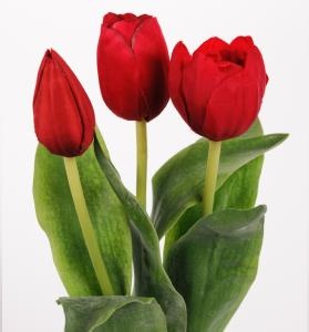 Umělá květina - Tulipán červený mix