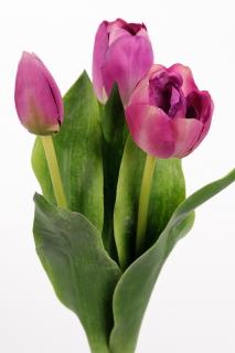 Umělá květina - Tulipán růžovo fialový mix