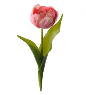 Umělá květina - Tulipán růžový bohatý