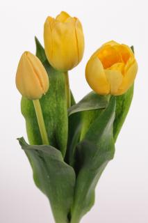 Umělá květina - Tulipán žlutý mix