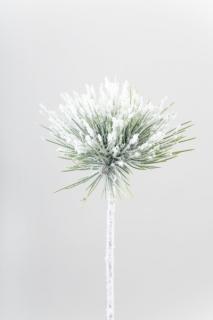 Umělá větvička - Větvička zasněžená borovice 50cm