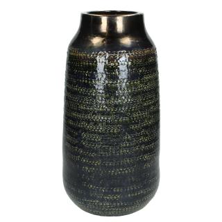 váza šedozelená keramická-30x23 cm