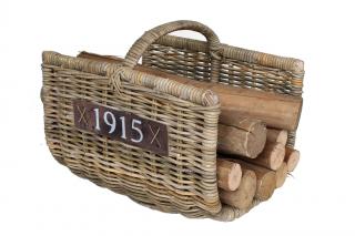Ratanový koš na dřevo 1915