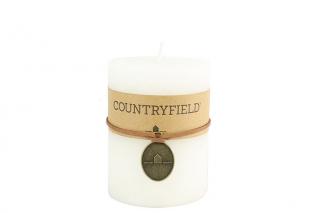 Svíčka Countryfield rustikální bílá v. 7,5cm