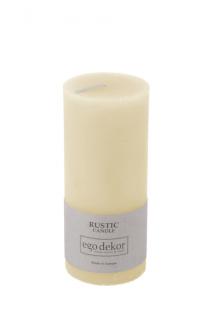 Svíčka ED RUSTIC pr.60x140mm, bílá|ivory