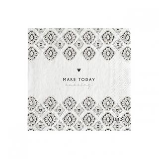 Ubrousky BC White/Make Today Amazing 20 pcs 12,5x12,5cm