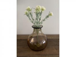 Váza LISBOA, 21cm, kouřově hnědá