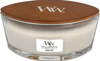 WoodWick Warm Wool svíčka loď