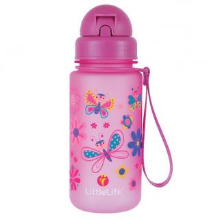 LittleLife lahev pro děti Animal Bottle 400 ml butterflies