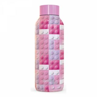 Quokka nerezová láhev Solid Kids 510 ml pink bricks