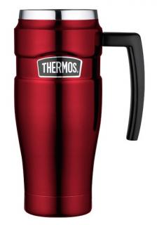 Thermos - nerezový termohrnek s madlem 470 ml červený