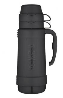 Thermos - skleněná termoska se dvěma šálky černá 1,8l