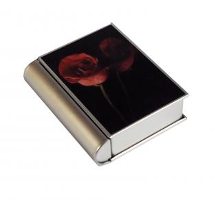 Plechová krabička kniha - Růže