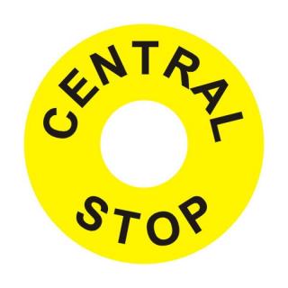 Central stop (samolepka průměru 60 mm)