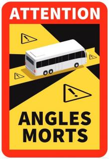 Mrtvý úhel - Angel Morts  pro autobusy  magnetická tabulka