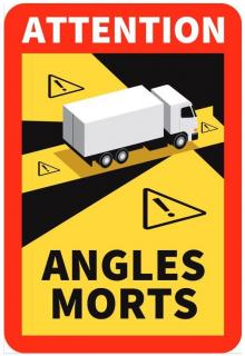 Mrtvý úhel - Angel Morts  pro kamiony  samolepka